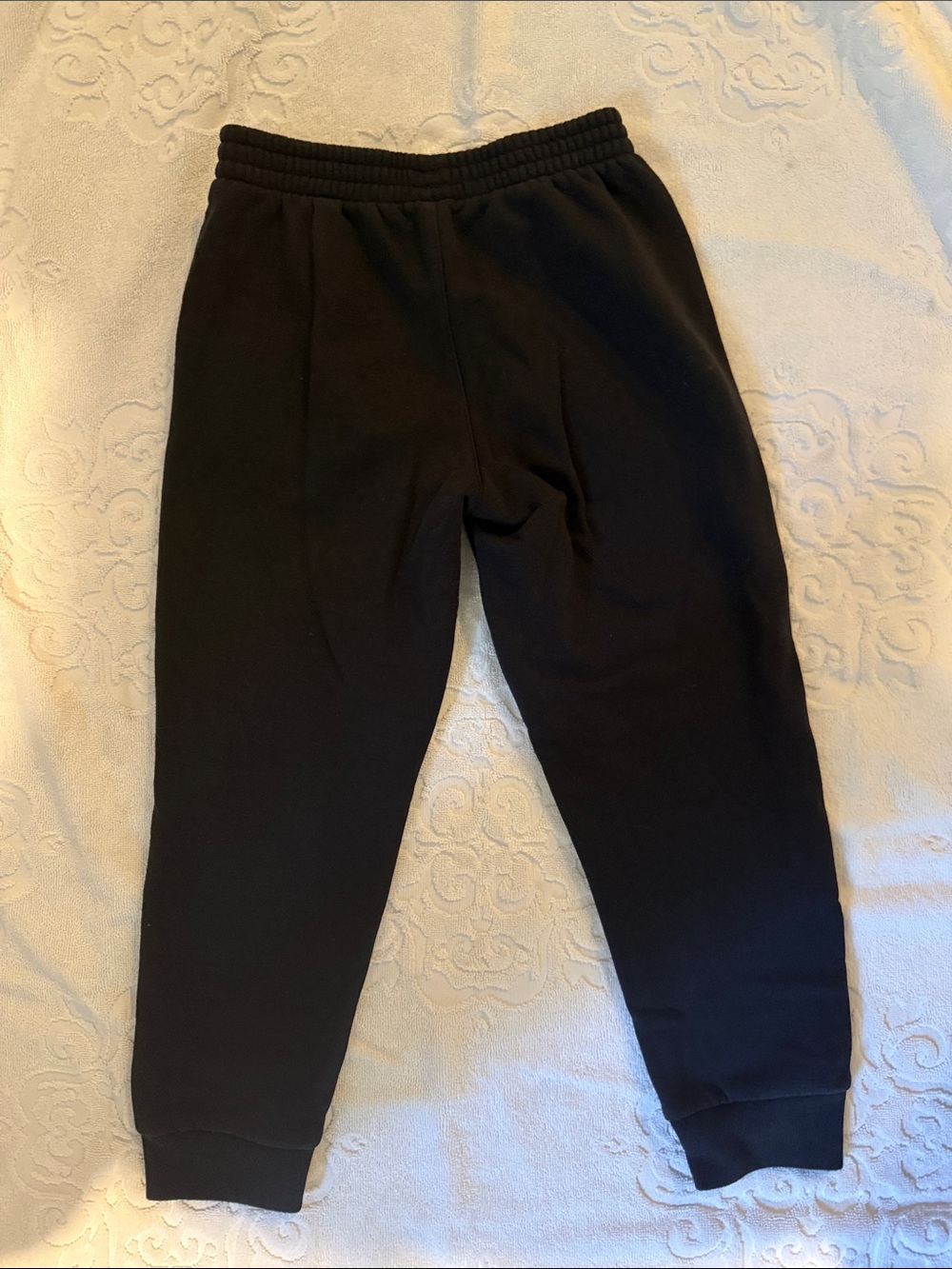 adidas Toddler Black Jogger Sweatpants with White Logo Size 6 - Picture 2 of 2
